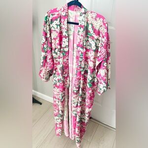 Vintage pink kimono robe